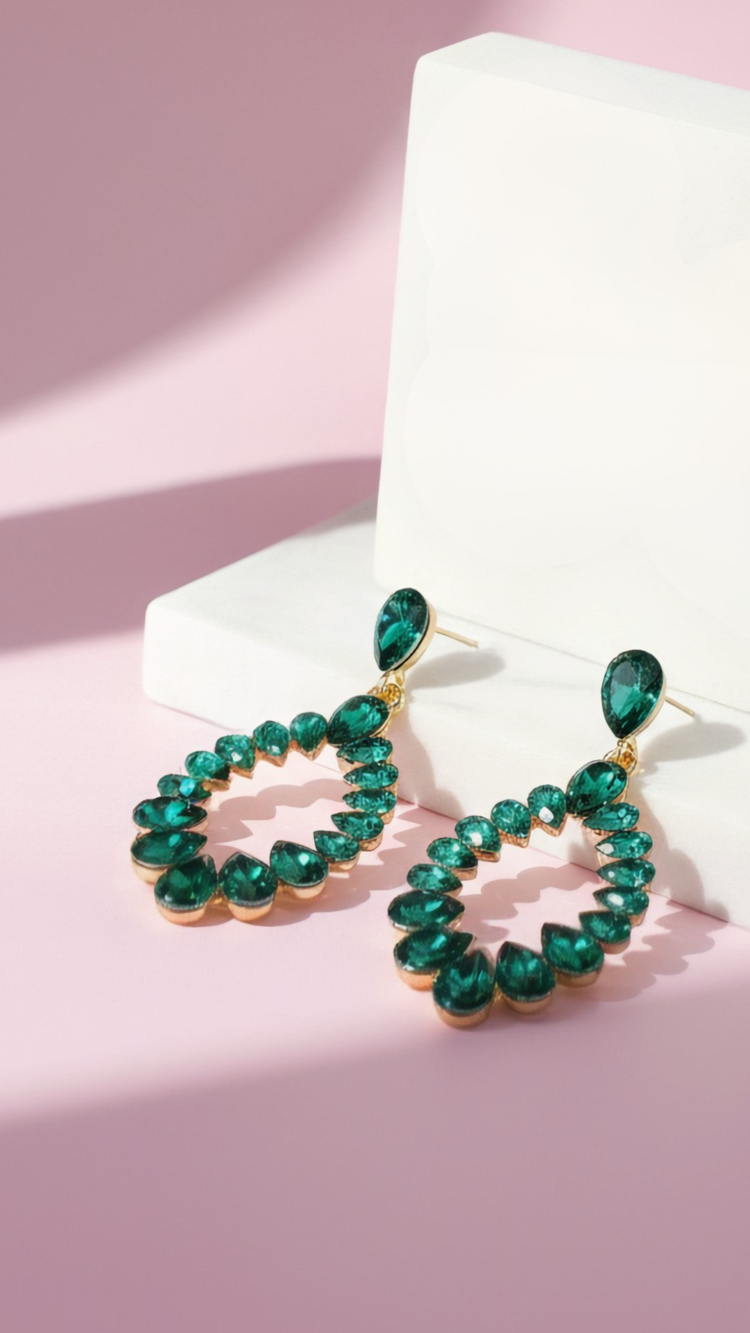 Oval Cut Crystal Drop & Dangle Earrings