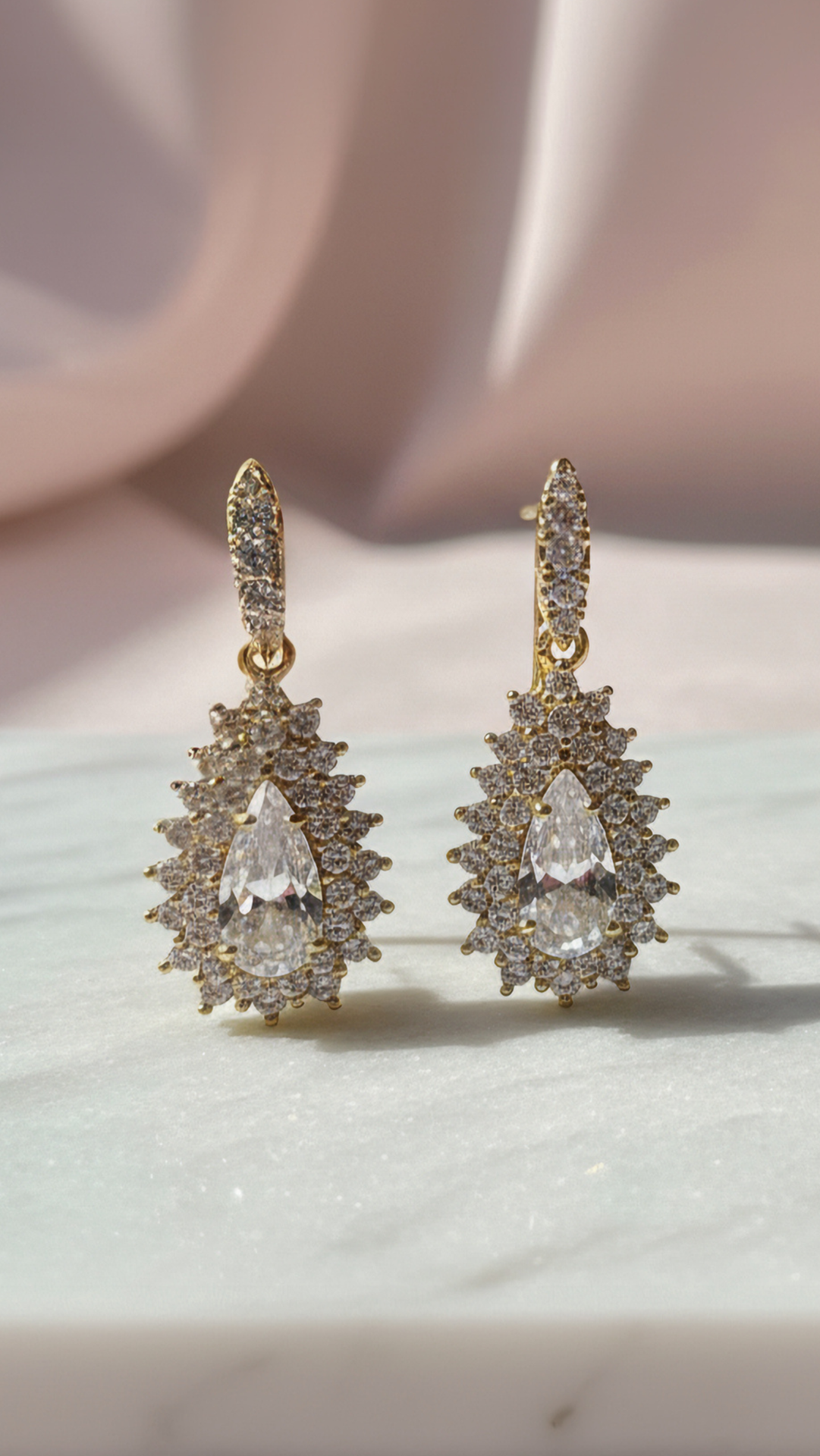 Teardrop Drop & Dangle Crystal Earrings