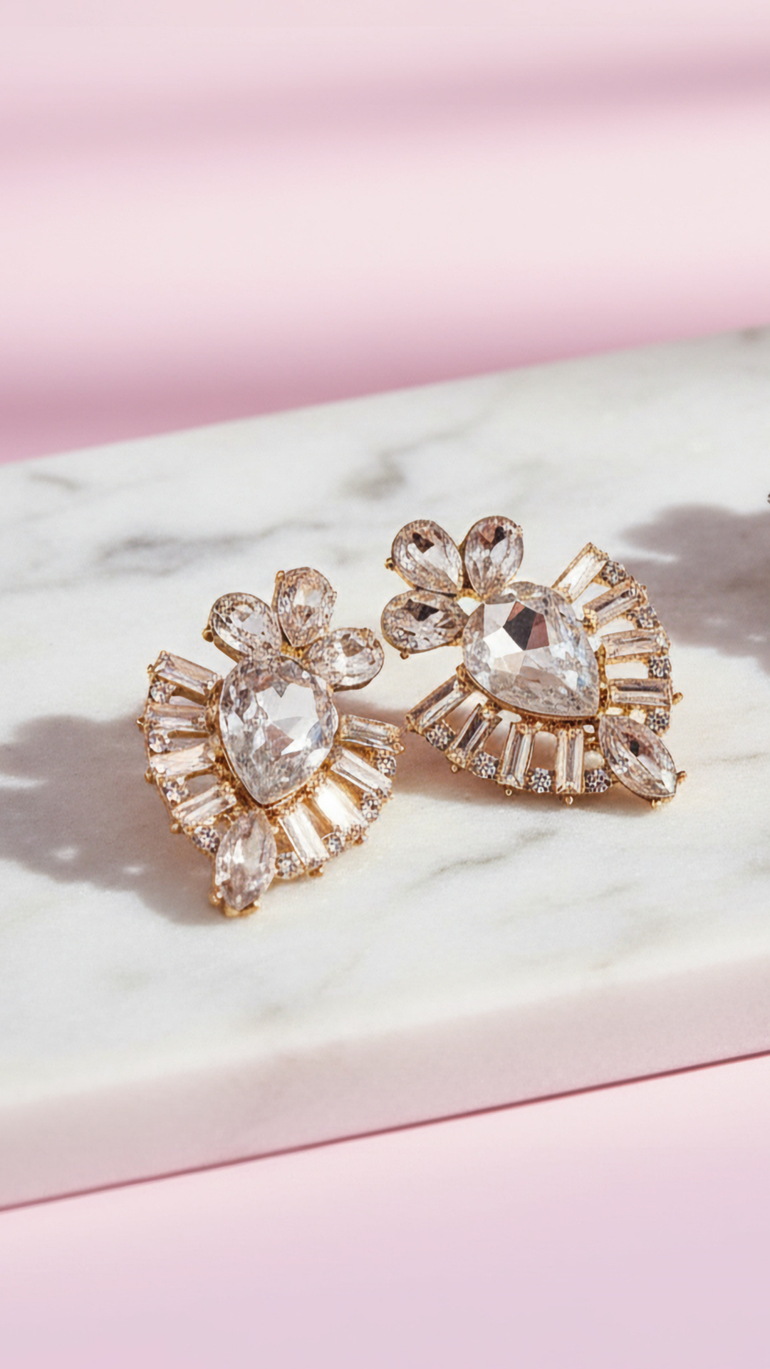 Decor Crystal Stud Earrings