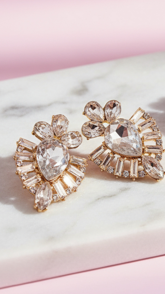 Decor Statement Crystal Stud Earrings