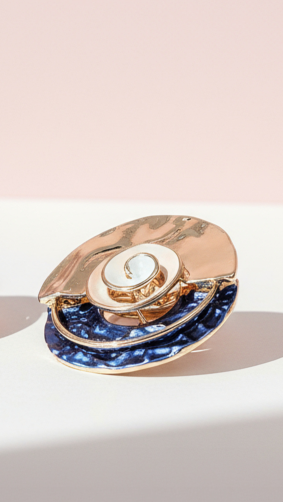 Abstract Magnetic Round Brooch