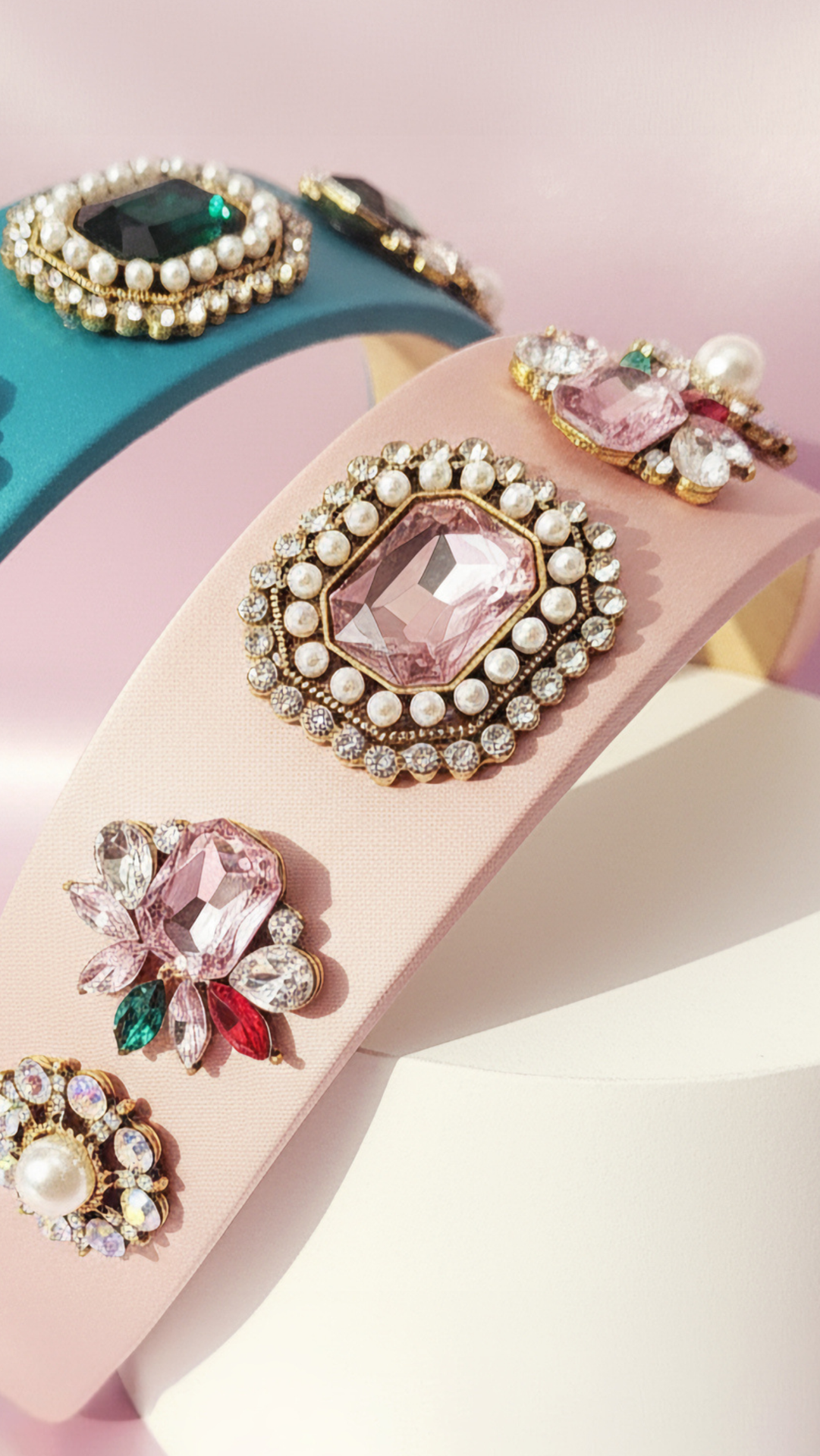 Embellished Satin Crystal Hair band