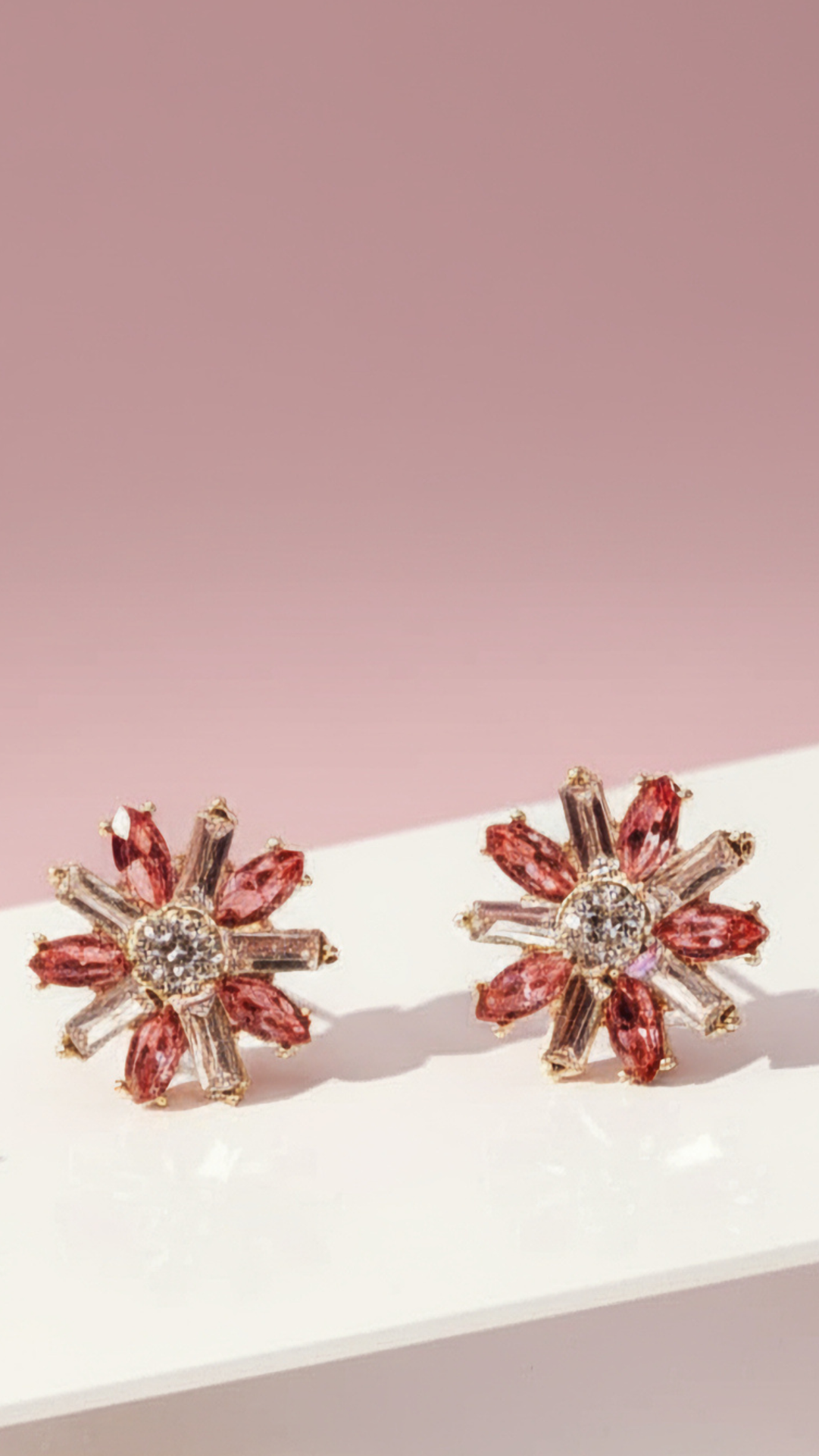 Flower Cluster Crystal Stud Earrings