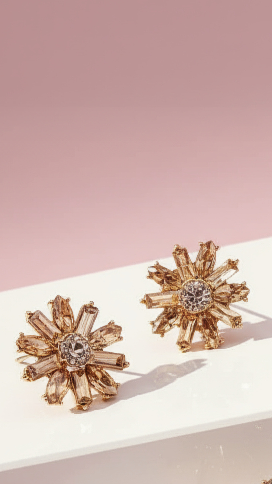 Flower Cluster Crystal Stud Earrings