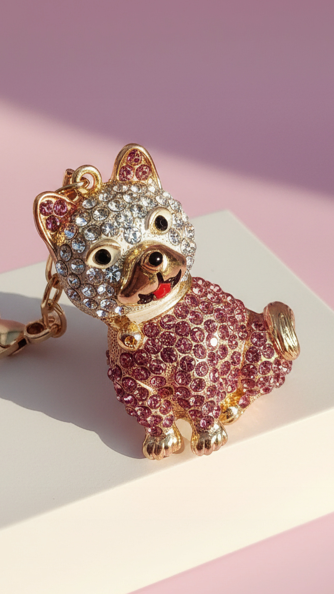Dog Crystal Key Ring & Bag Charm