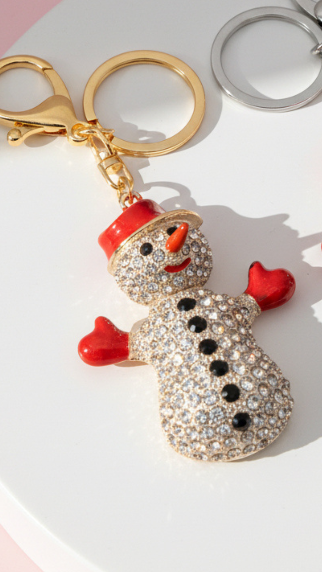 Snow Man Festive Key Ring Bag Charm