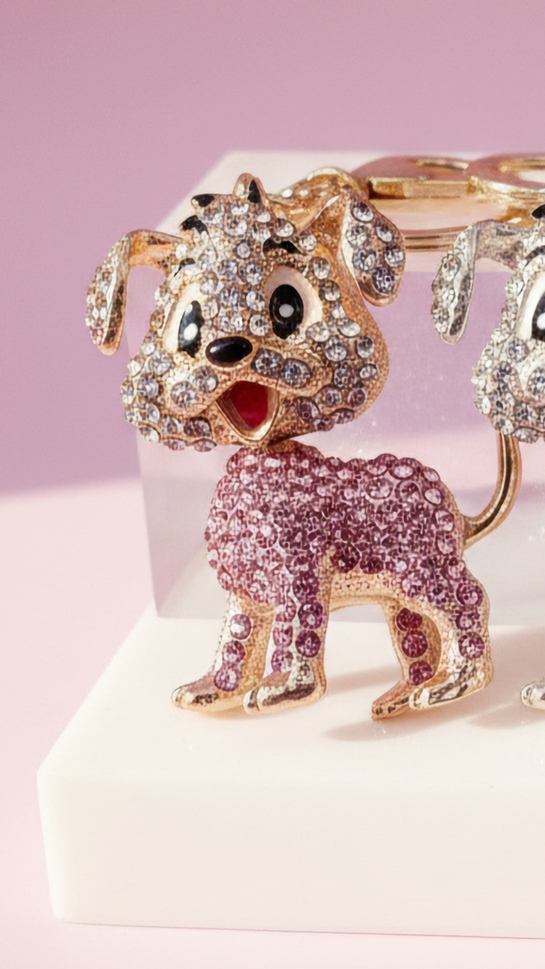 Crystal Dog Key Ring & Bag Charm