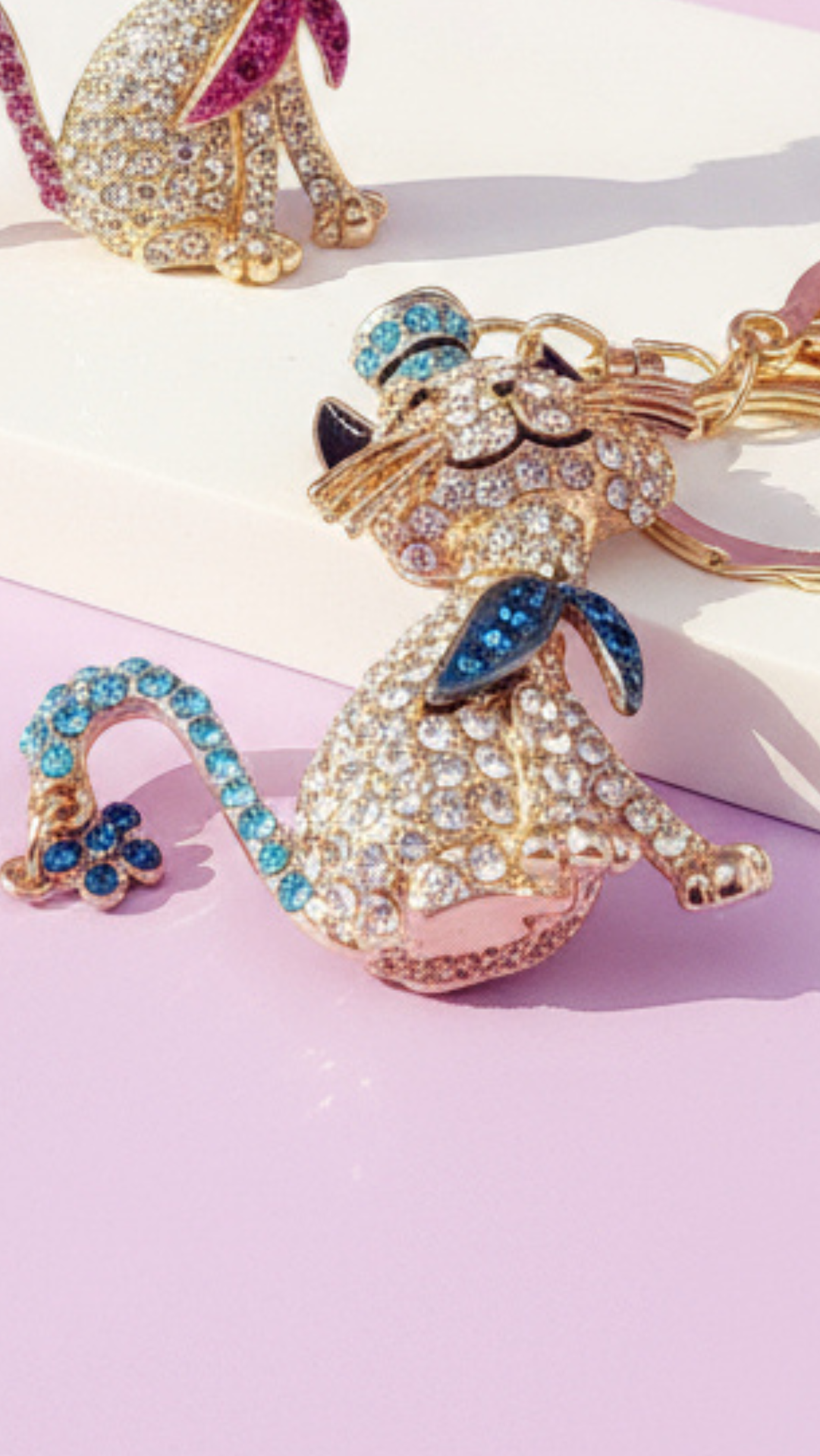 Cat With Top Hat Key Ring & Bag Charm