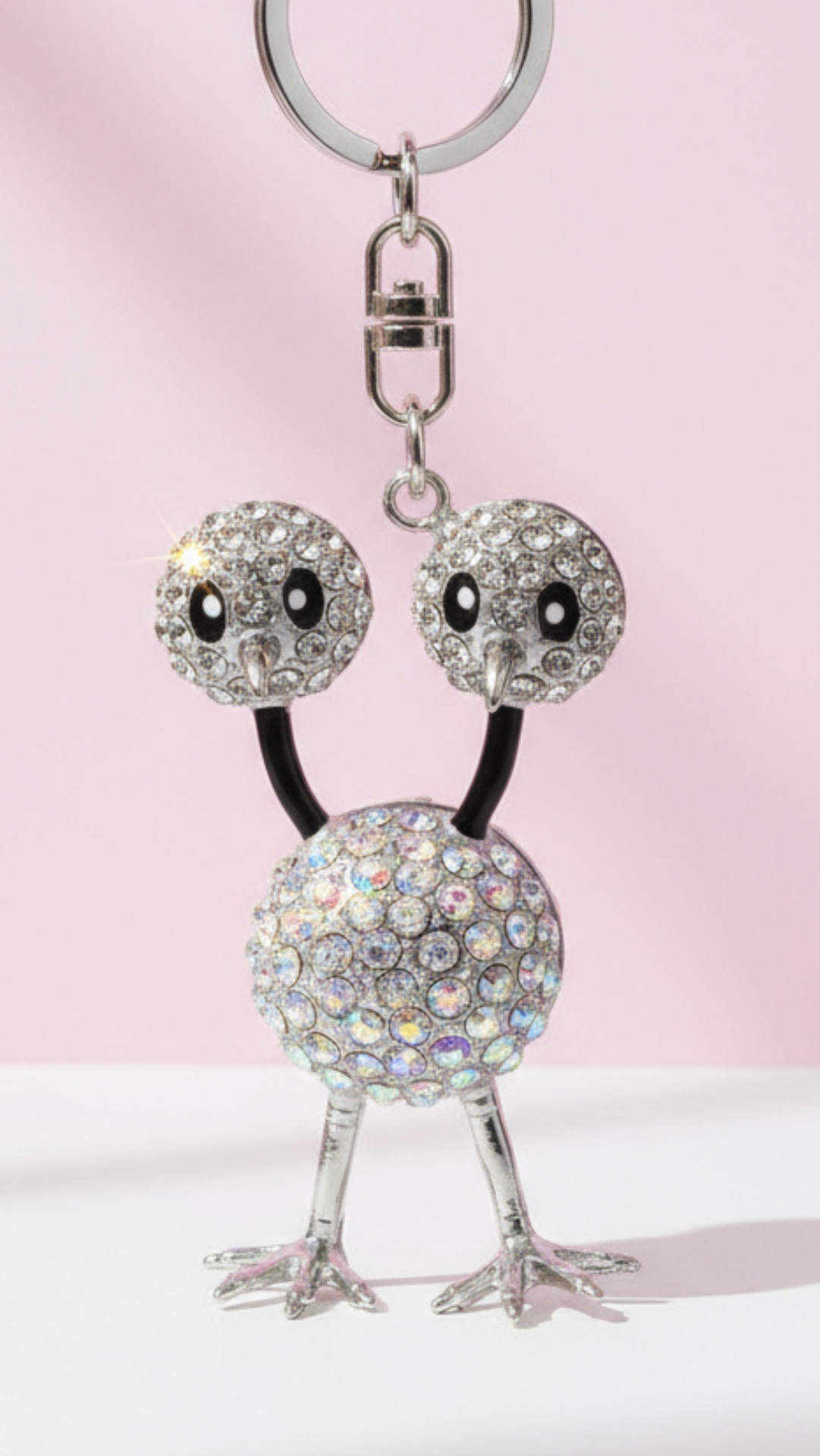 Novelty Bird Crystal Key Ring & Bag Charm