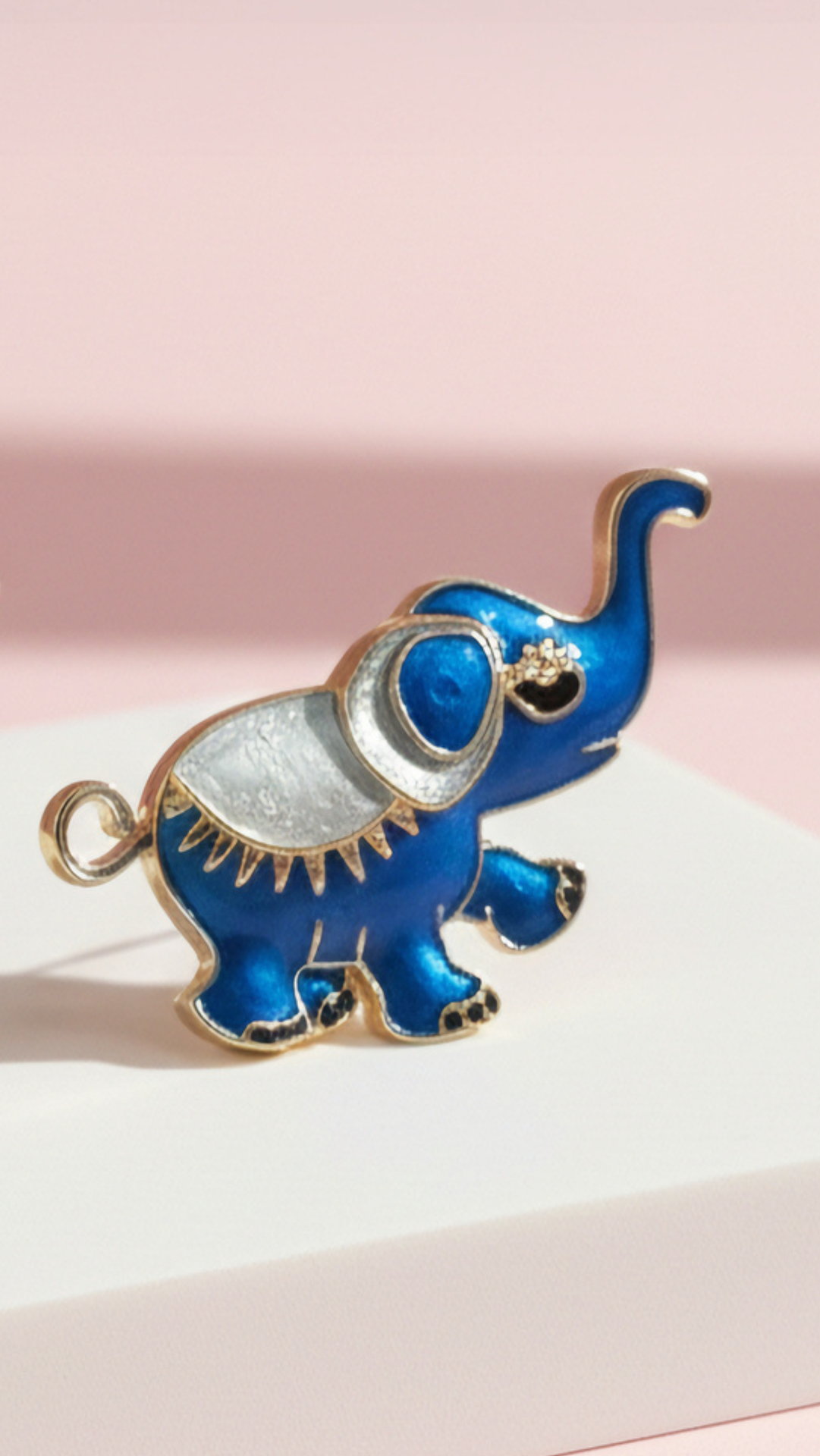 Elephant Charm Colorful Magnetic Brooch
