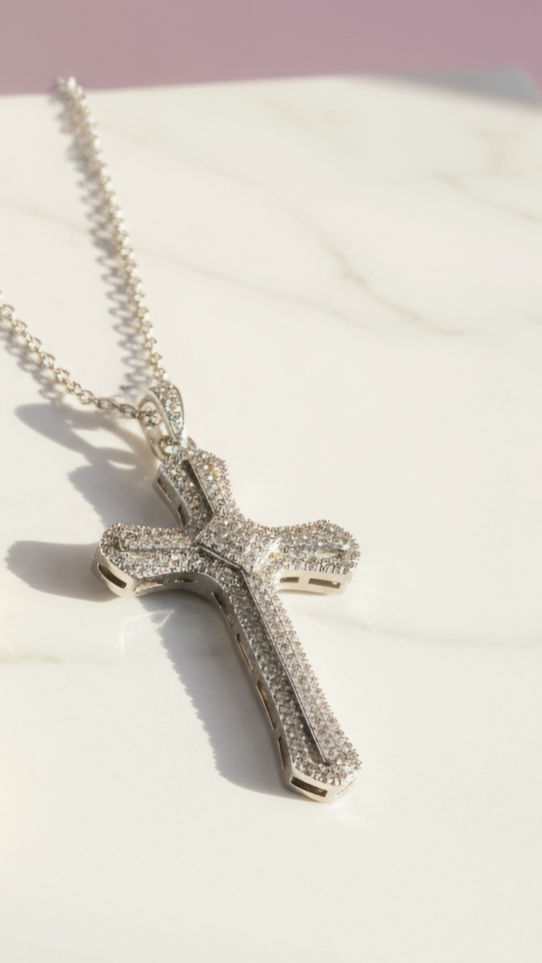 Crystal Cross Pendant Necklace
