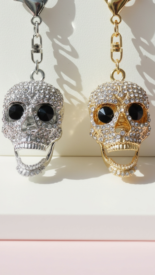 Skull Crystal Key Ring & Bag Charm