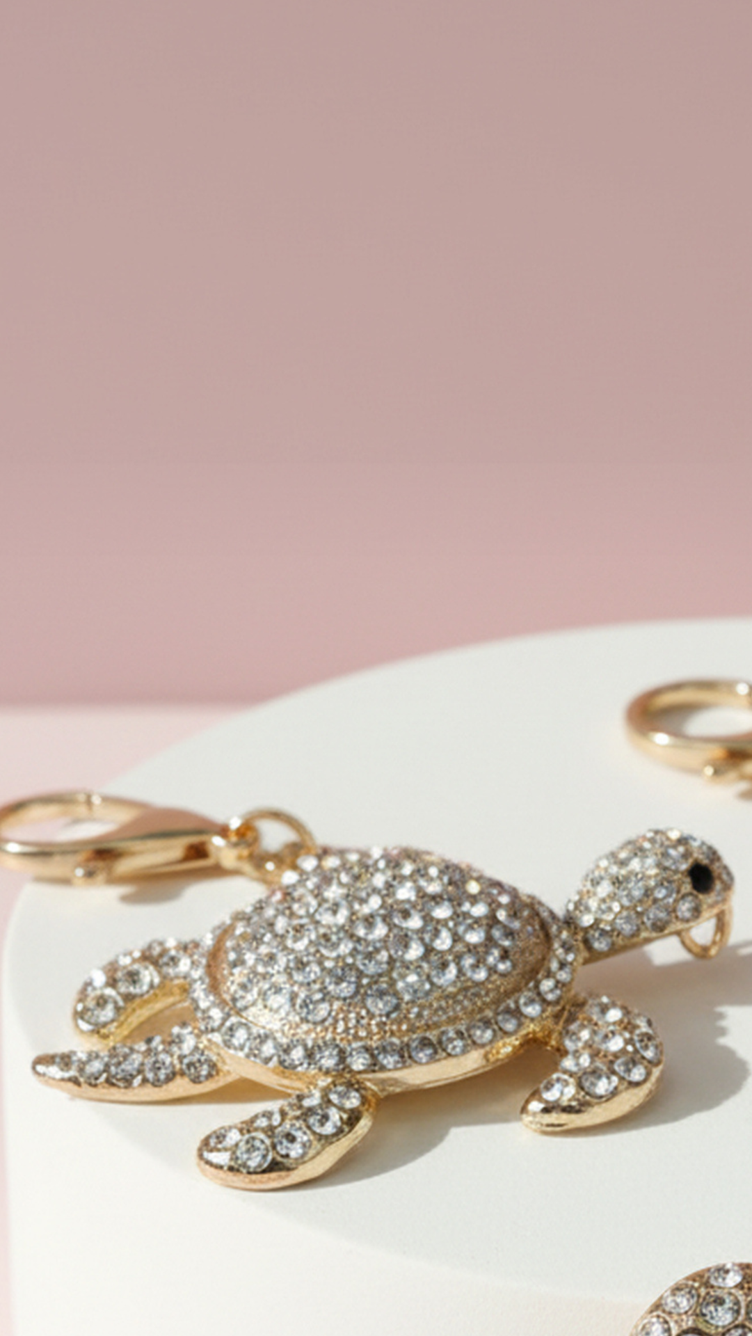 Tortoise Crystal Key Ring & Bag Charm