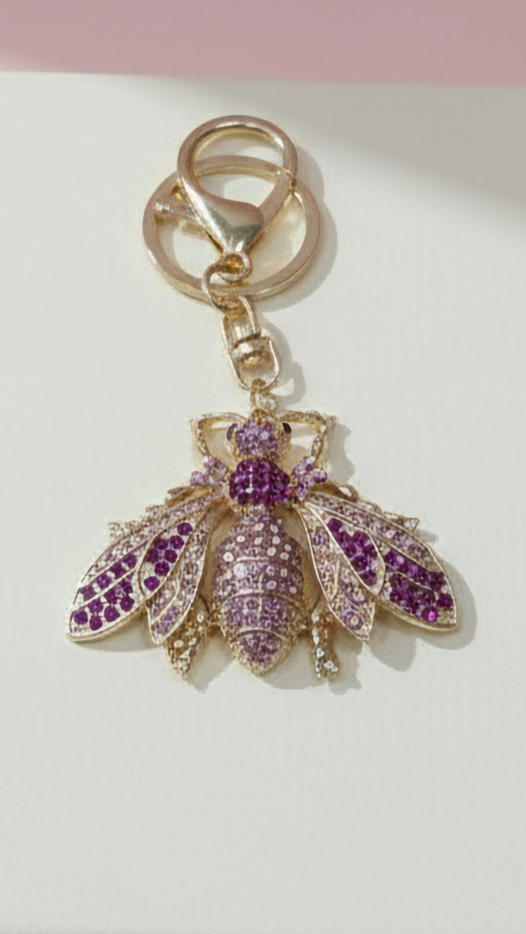 Wasp Crystal Key Ring & Bag Charm