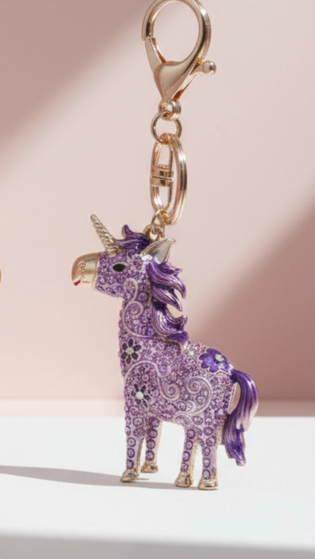 Unicorn Crystal Key Ring & Bag Charm