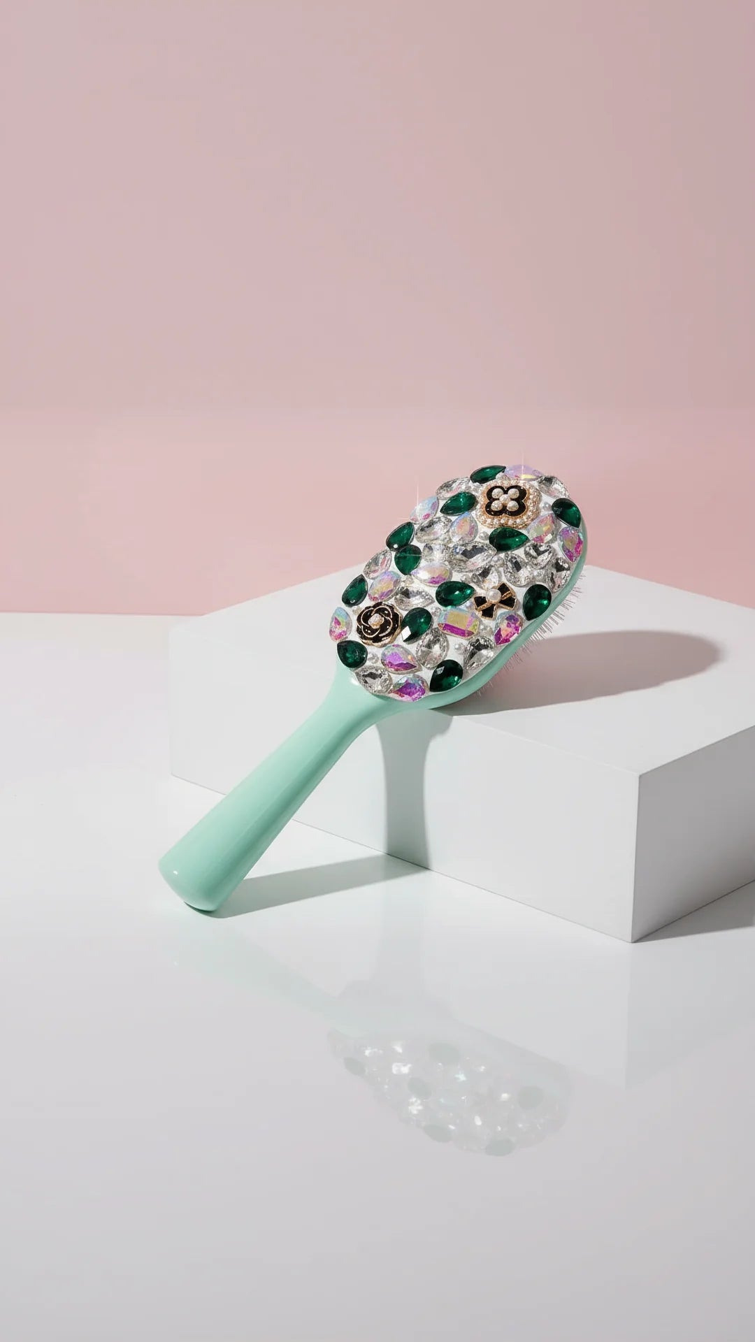 Crystal Paddle Oval Large Hair Brush