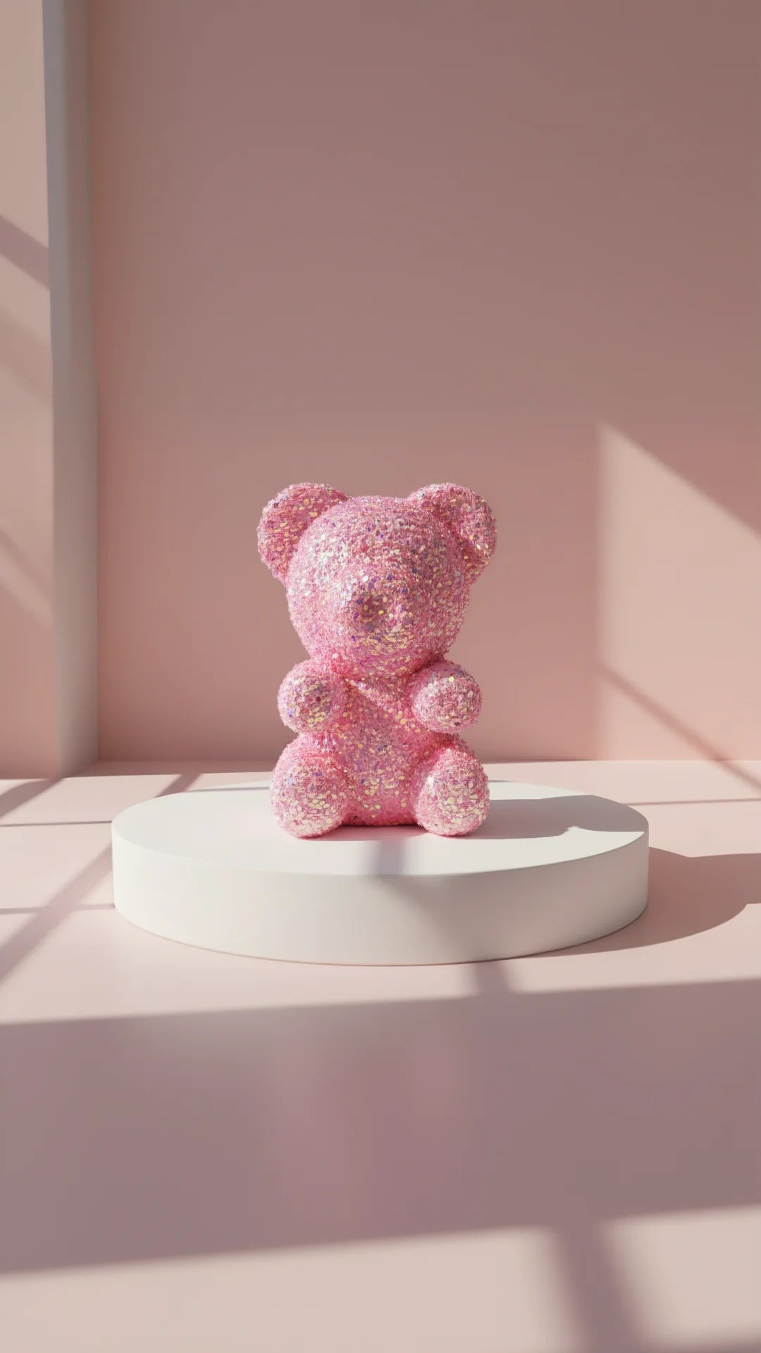 Crystal Glitter Teddy Bear Figurine With Gift Box