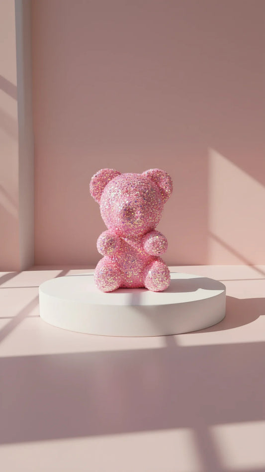 Crystal Glitter Teddy Bear Figurine With Gift Box