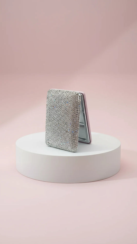 Sparkly Crystal Compact Mirror