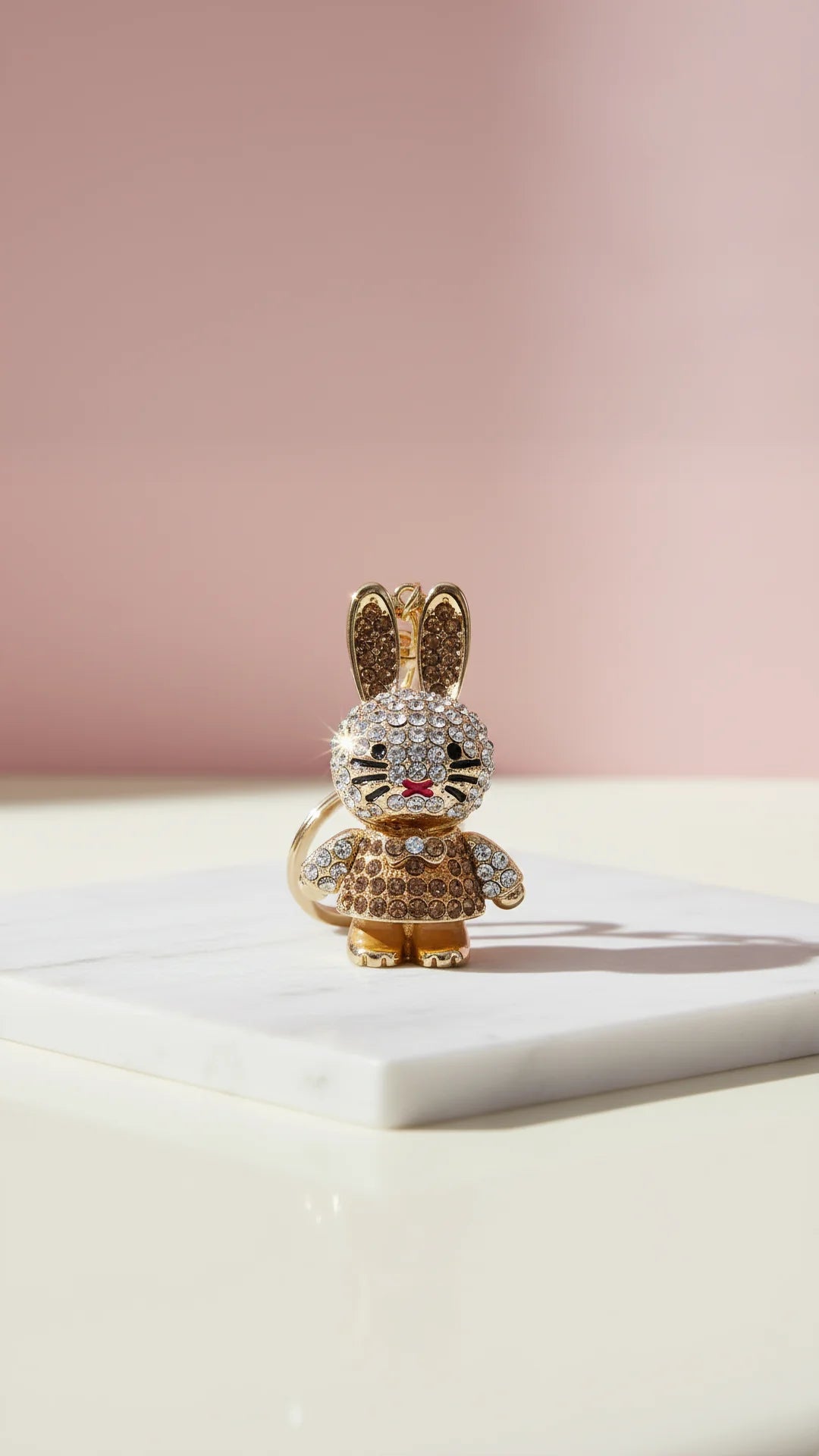 Bunny Rabbit Crystal Key Ring & Bag Charm