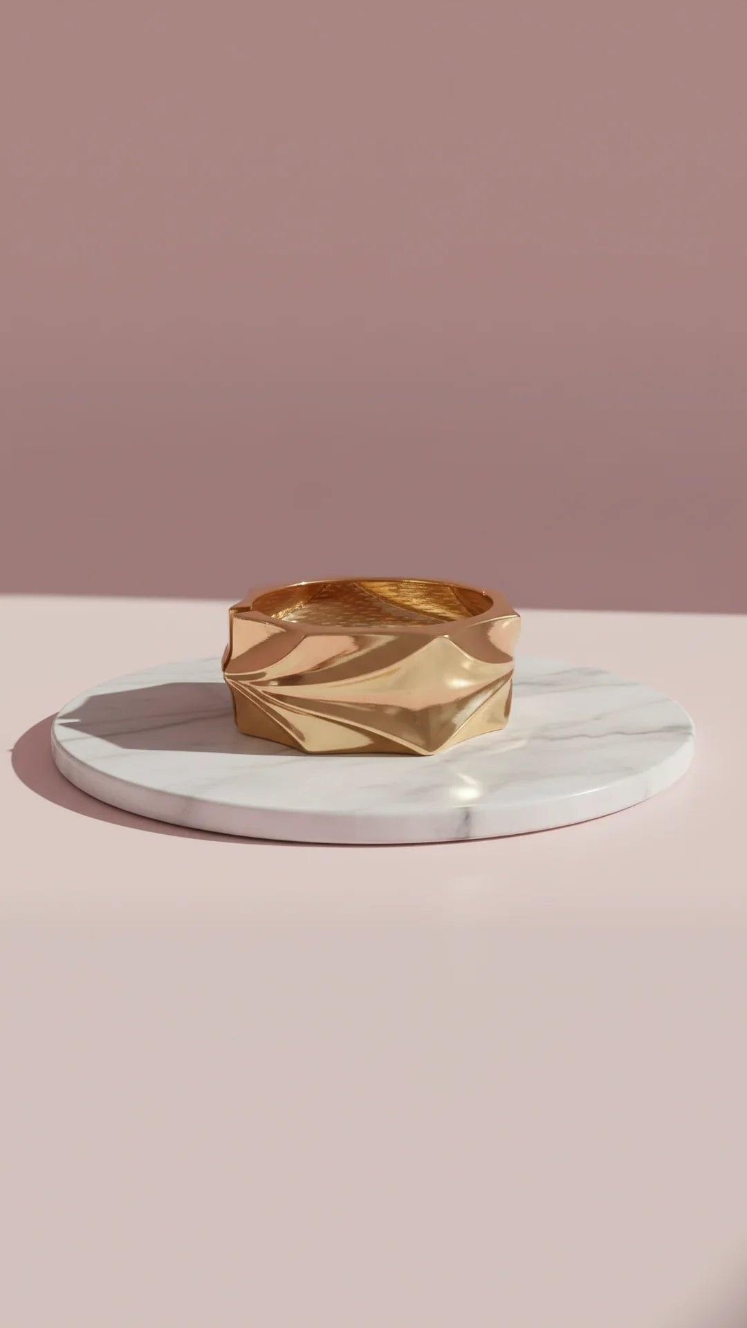 Chunky Melted Sculpted Statement Cuff Bangle