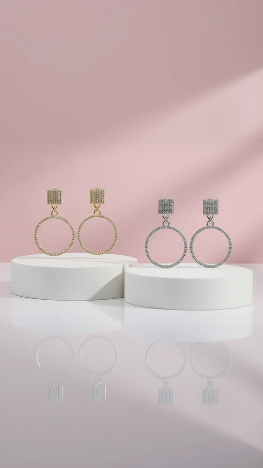 Crystal Loop Drop & Dangle Earrings