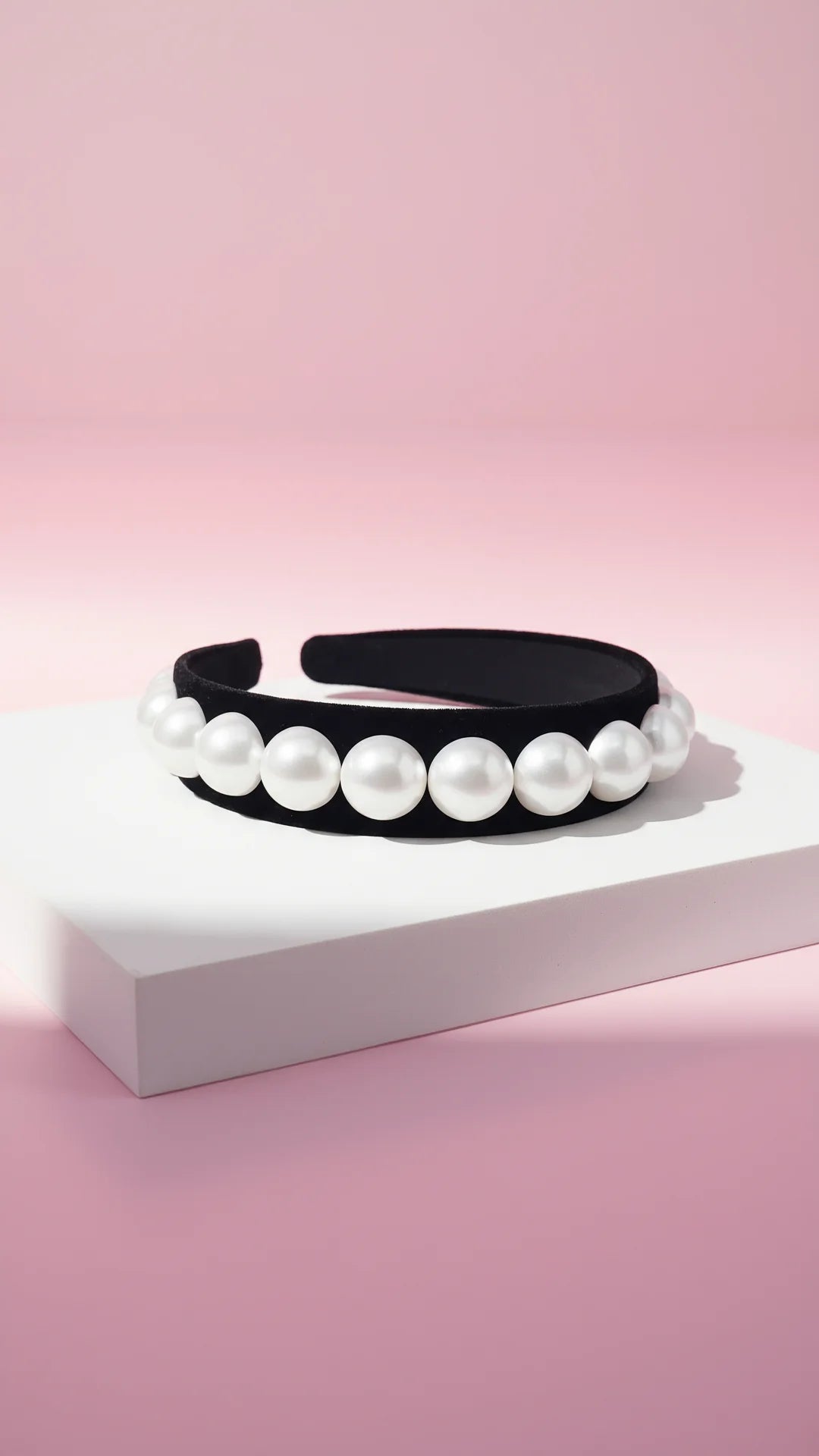 Women’s Velvet Pearl Statement Headband & Hair Band