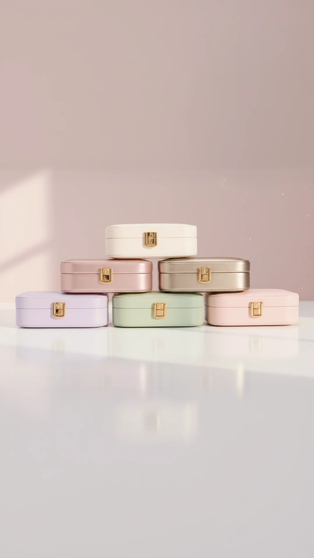 Travel Jewellery Box – Compact Trinket Organizer With Mirror