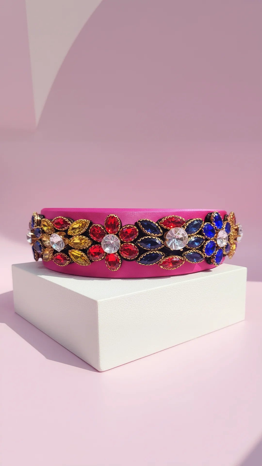 Flower Cluster Colorful Jewelled Hair band