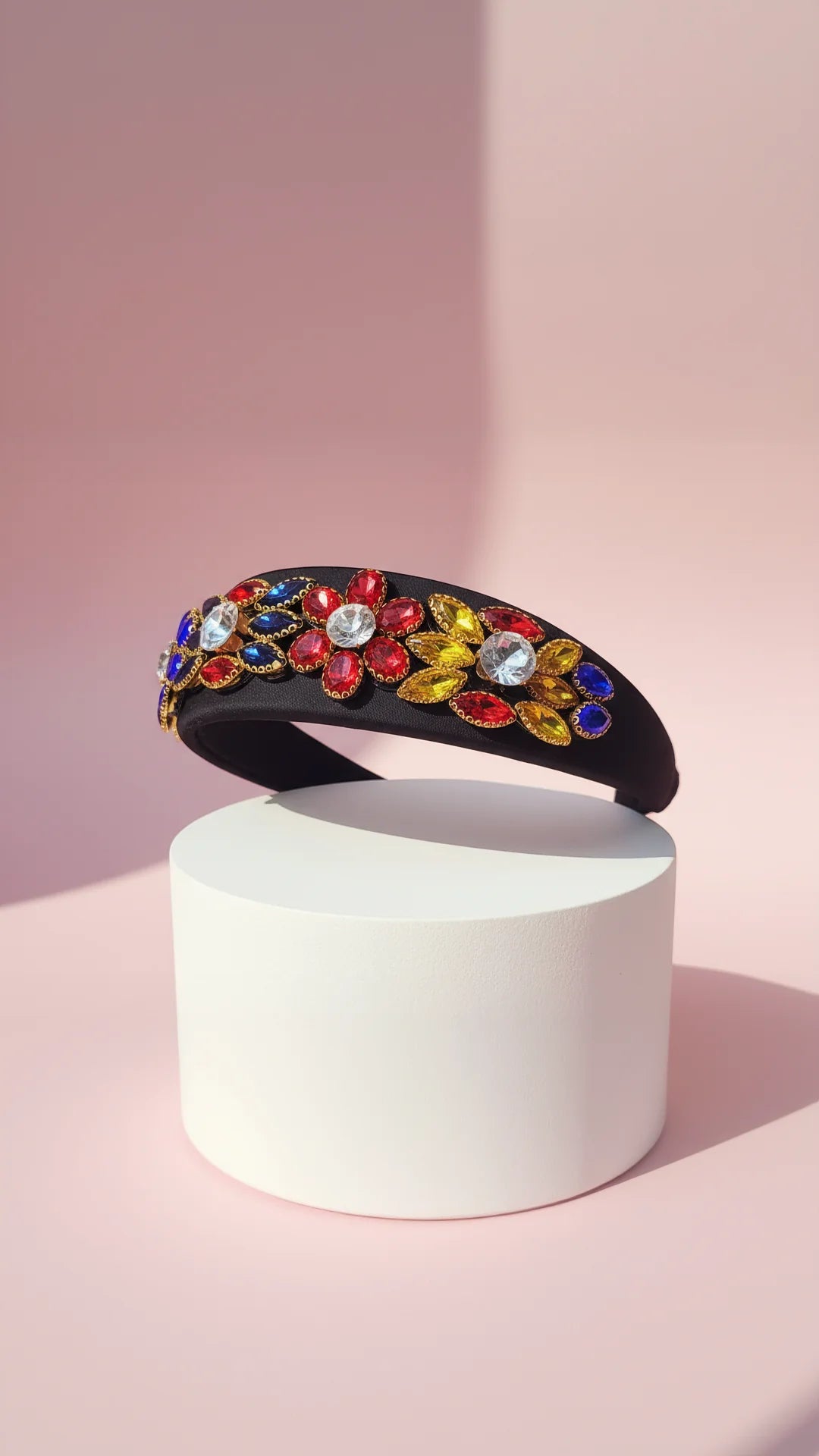 Flower Cluster Colorful Jewelled Hair band