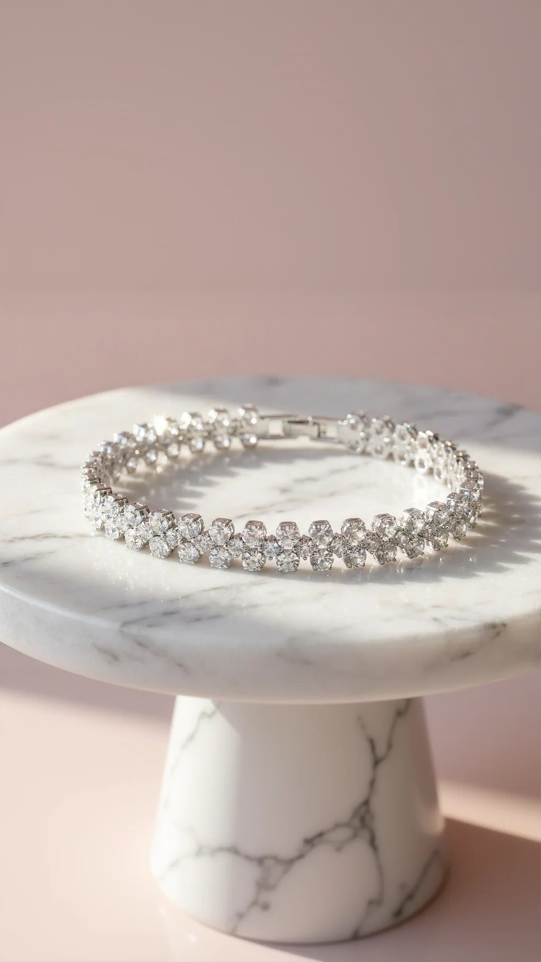 Round Cut Crystal Tennis Bracelet