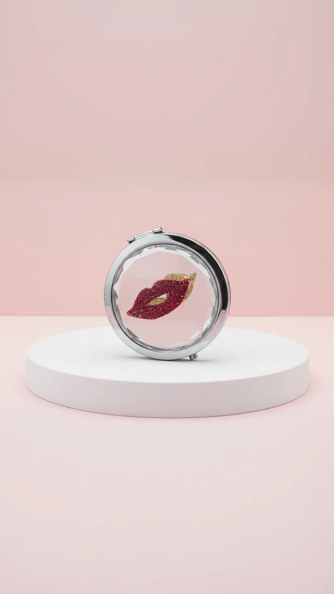 Red Lips Compact Mirror & Gift Box
