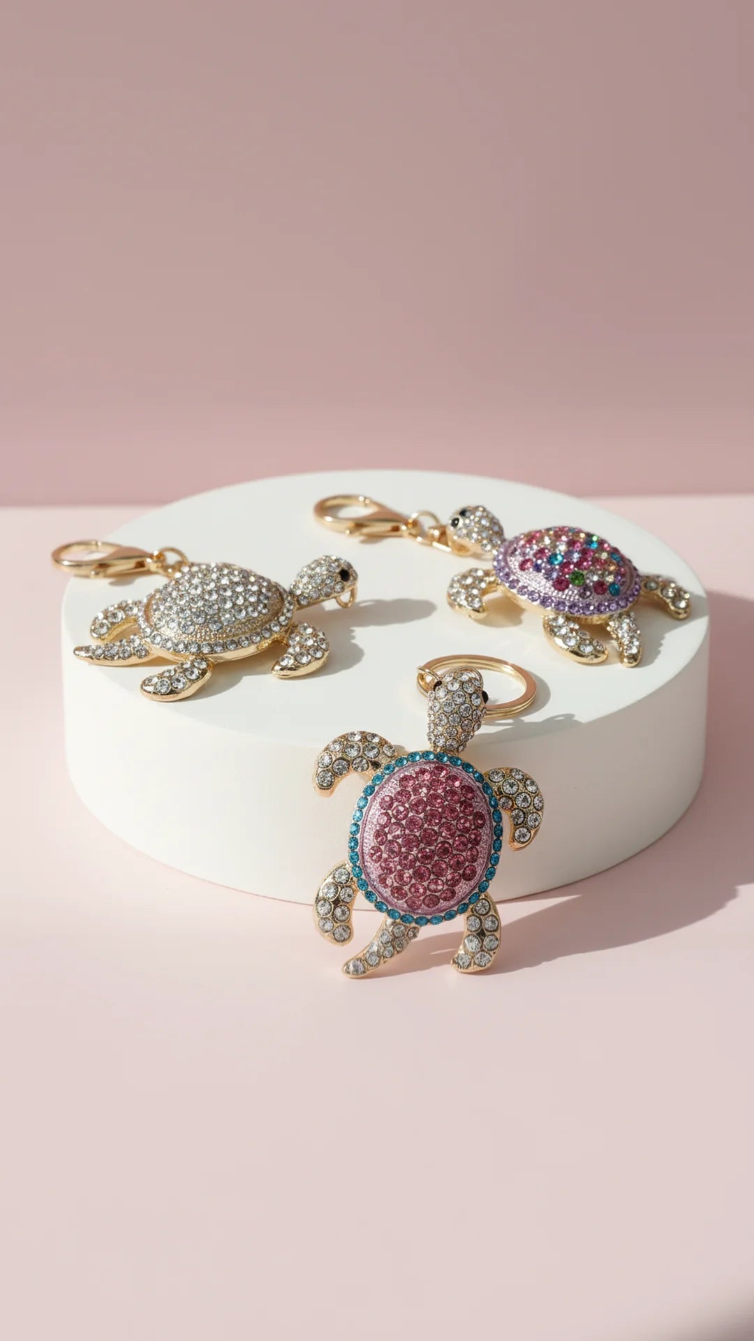 Tortoise Crystal Key Ring & Bag Charm