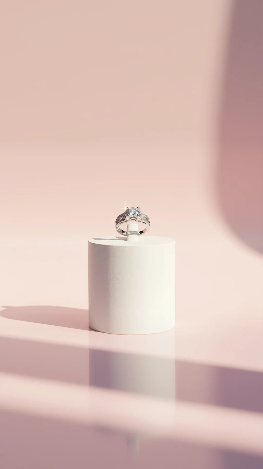 Round Cut Crystal Ring Silver Box set of 12