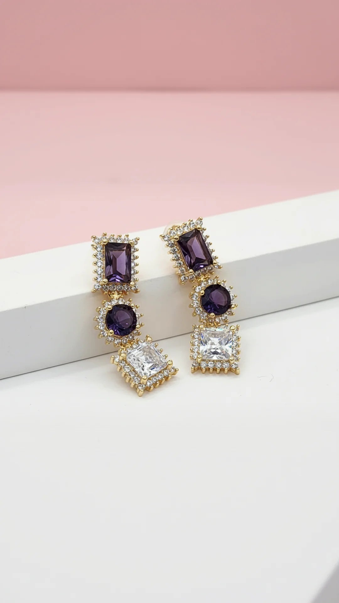 Luxe Multi Shape Crystal Earrings