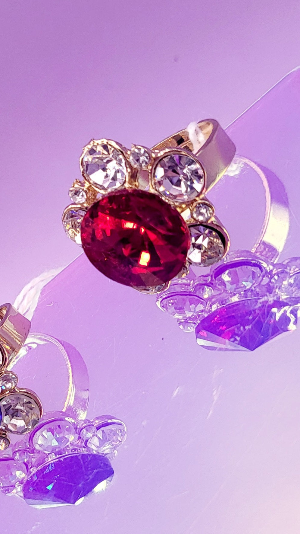 Bling Jewelled Crystal Free size Ring