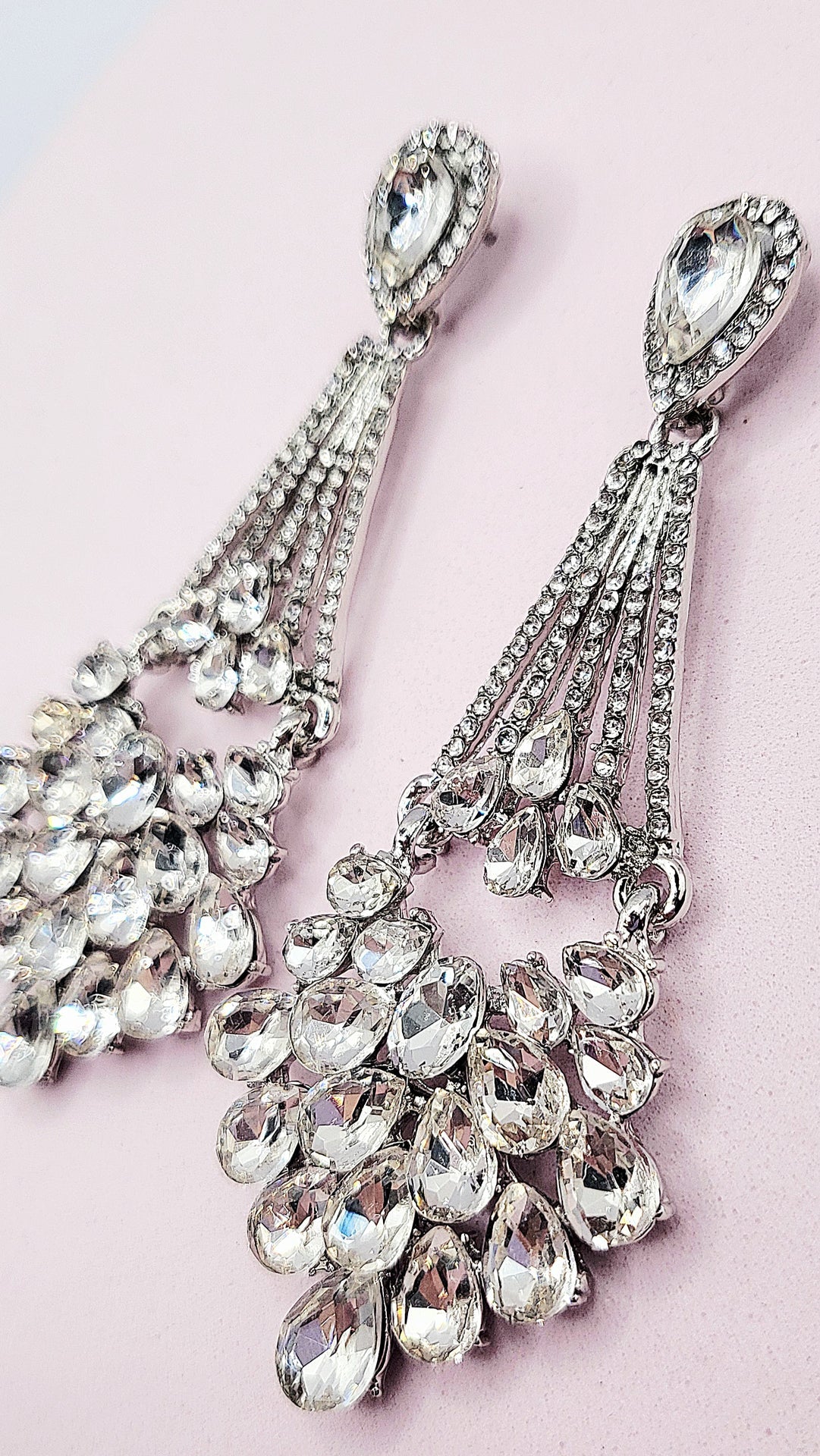 Jeweled Crystal Drop and Dangle Earrings