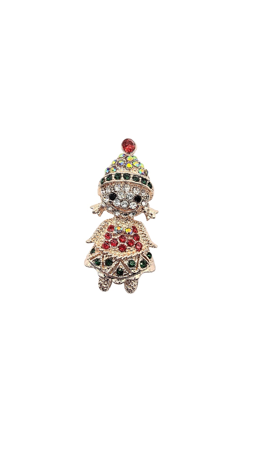 Crystal Doll Festive Brooch