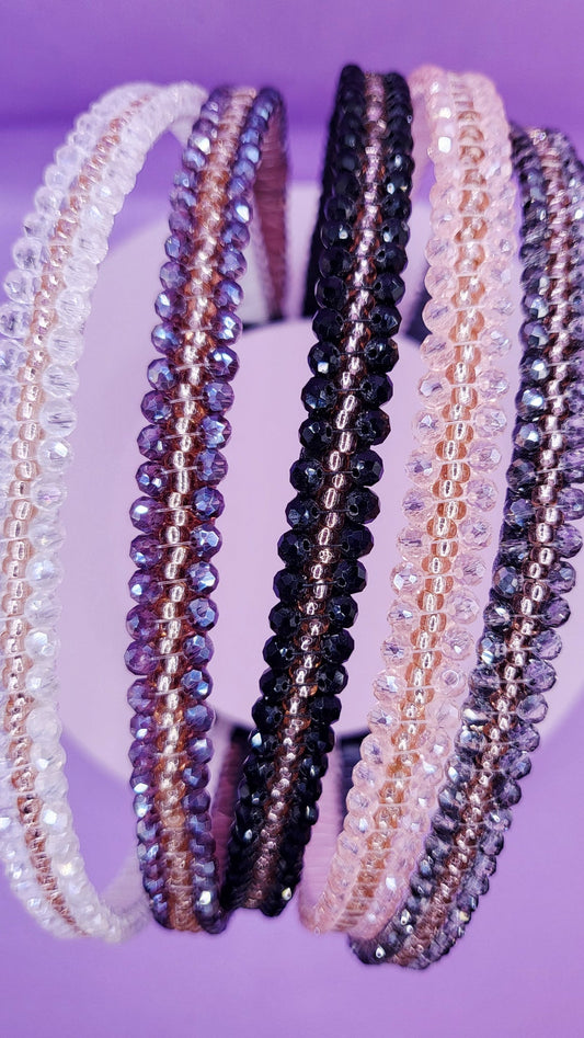 Crystal Gold Beaded Hair band