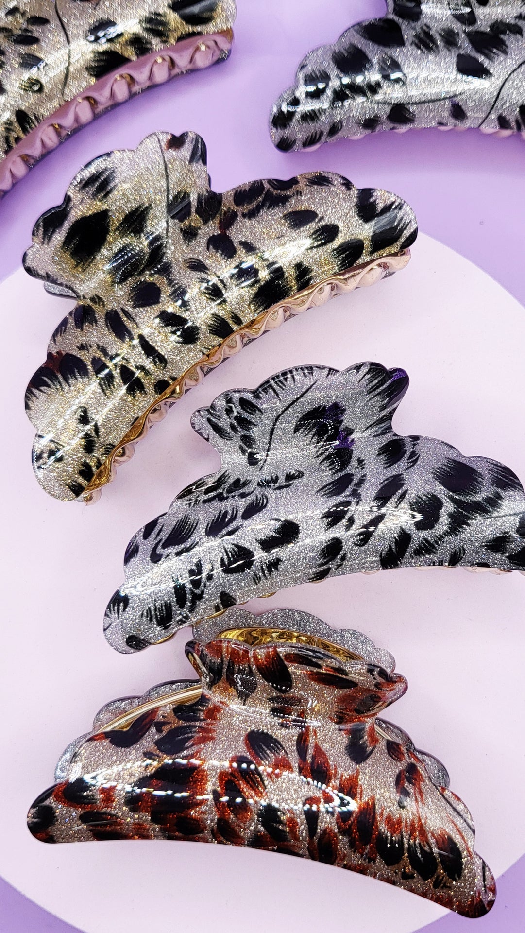 Shiny Sparkly Hair Clamps Pack of 12