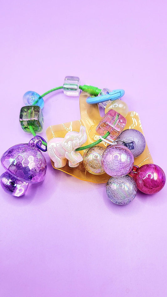 Elephant with Enchanted Toadstool Bubble Keyring, Phone Charm & Bag Accessory