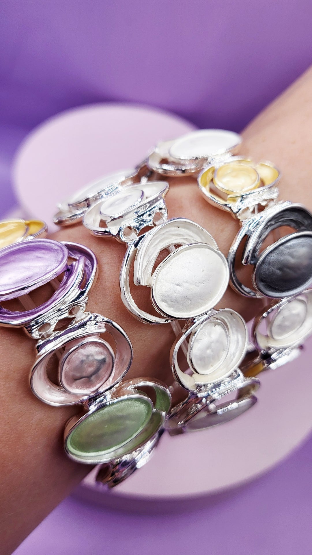 Abstract Oval Bracelet