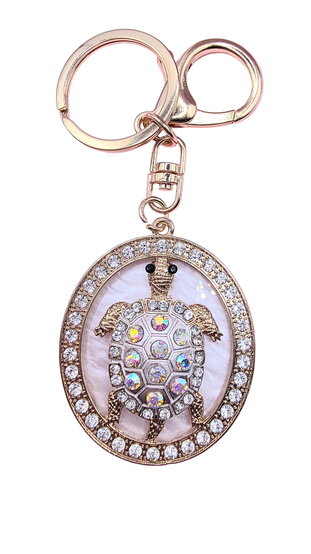 Tortoise Turtle Crystal Key Ring & Bag Charm