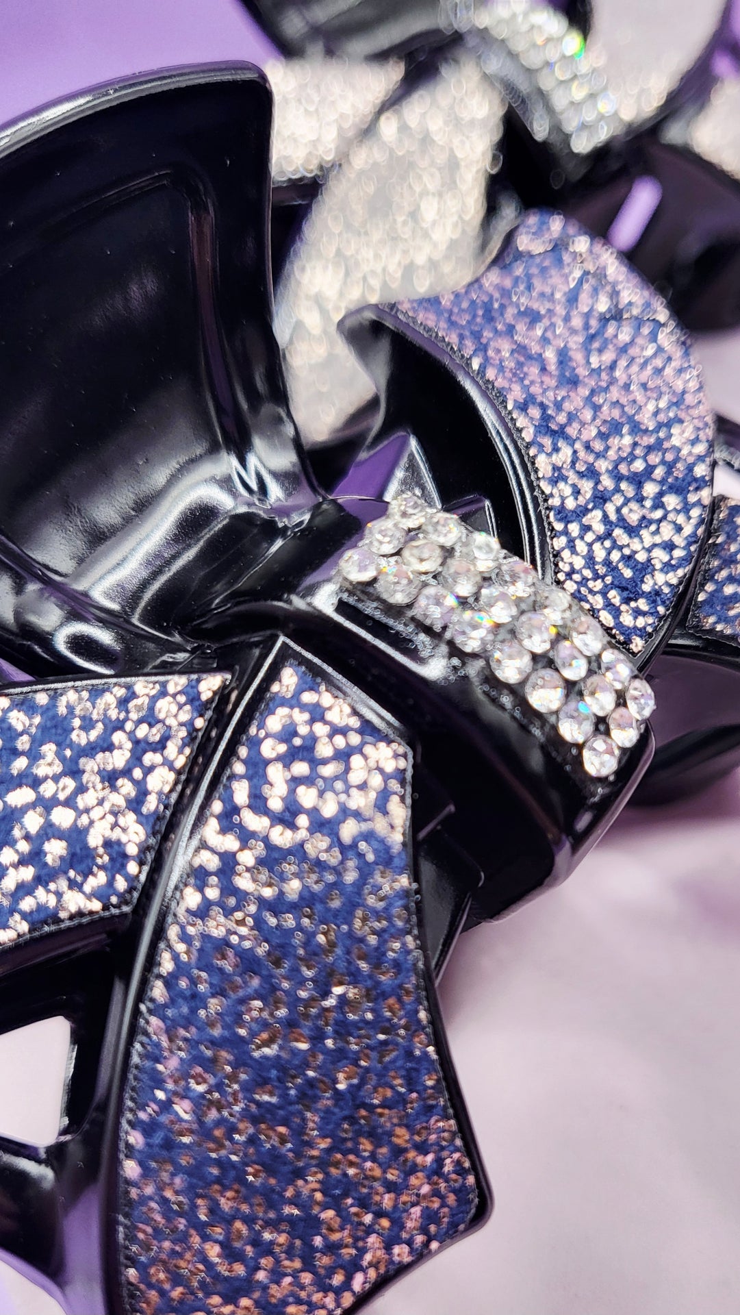 Crystal Bow Hair Clamps Pack of 12