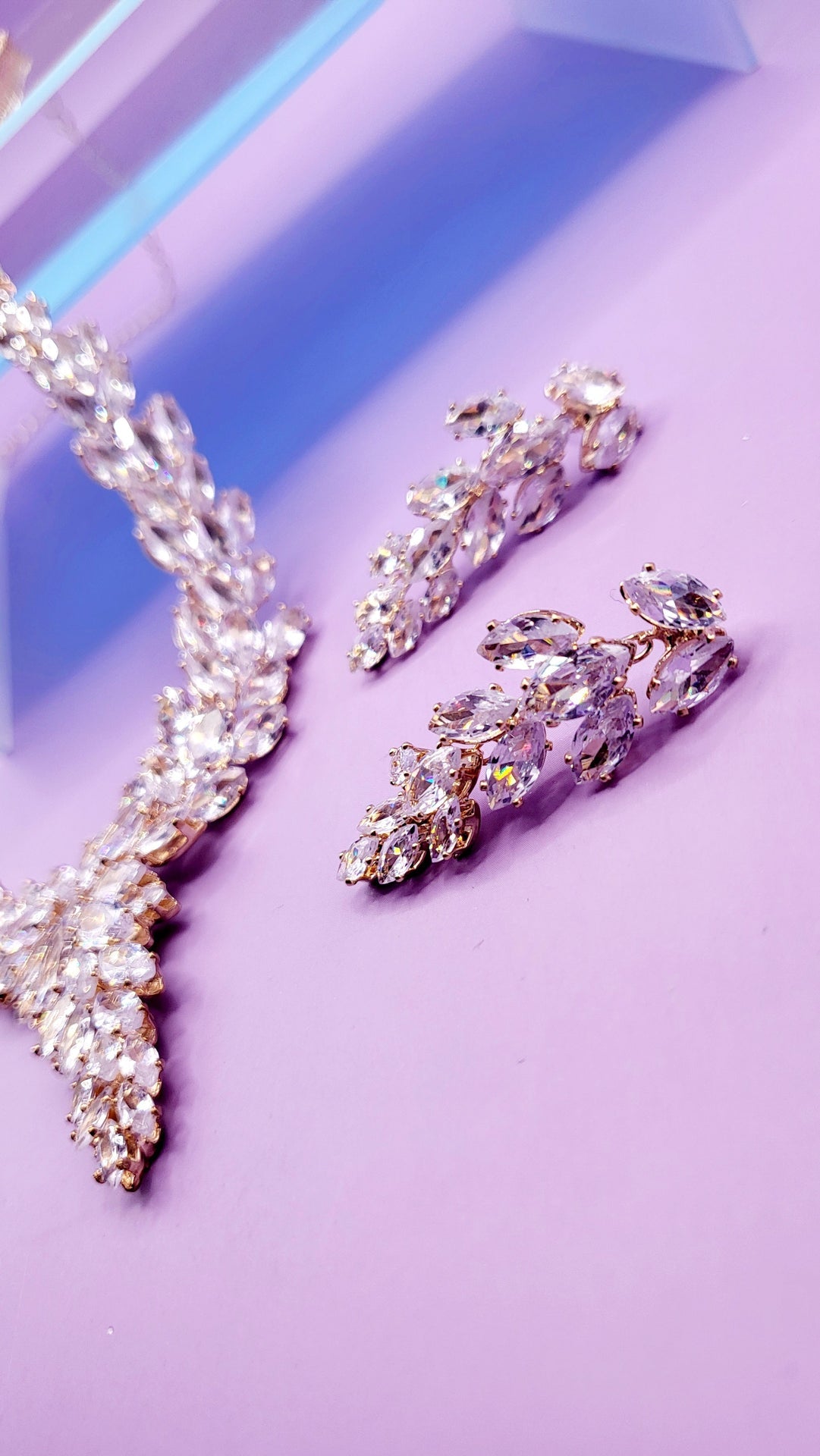 Luxe Ice Crystal Duo Necklace & Earrings