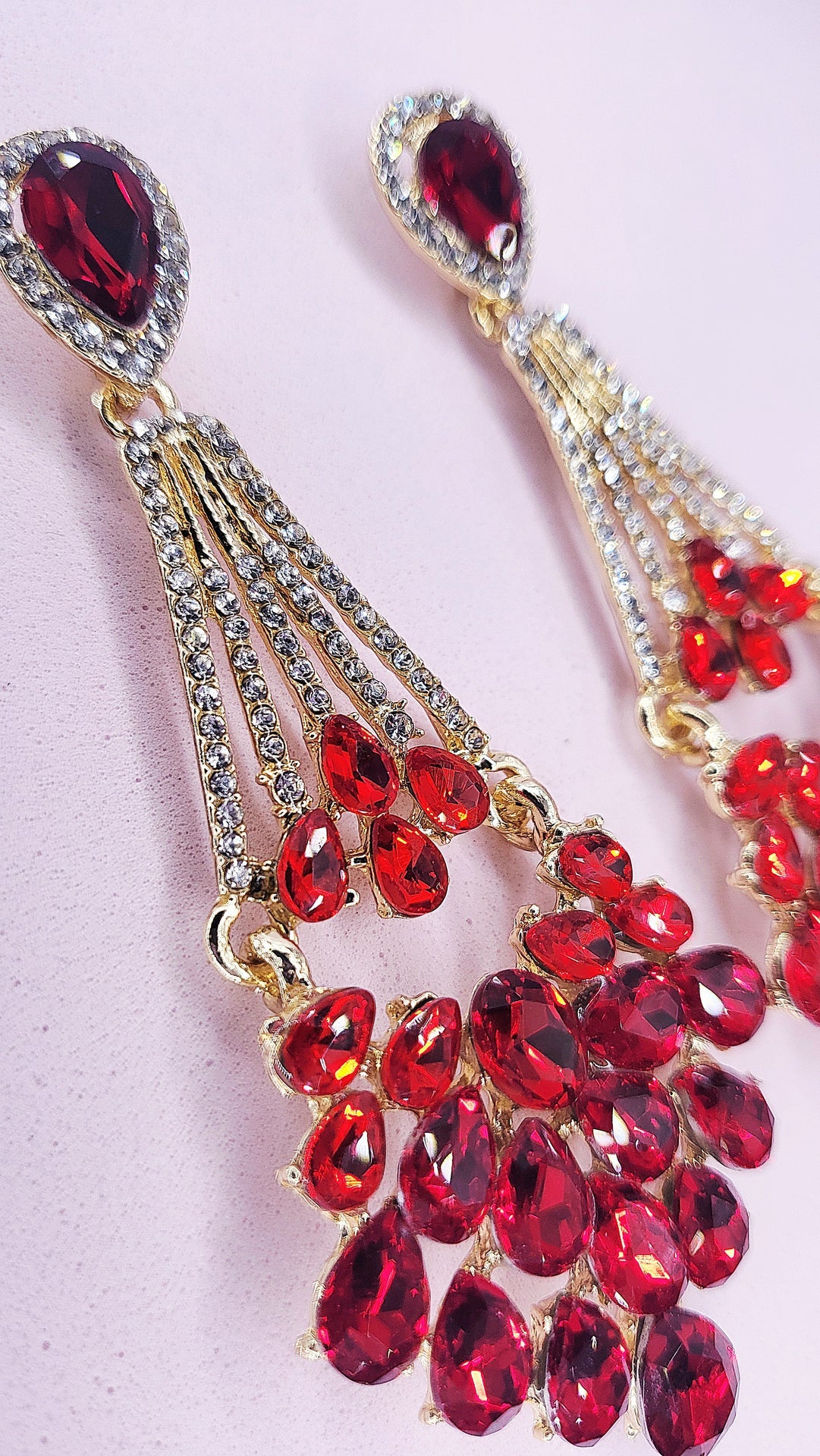 Jeweled Crystal Drop and Dangle Earrings