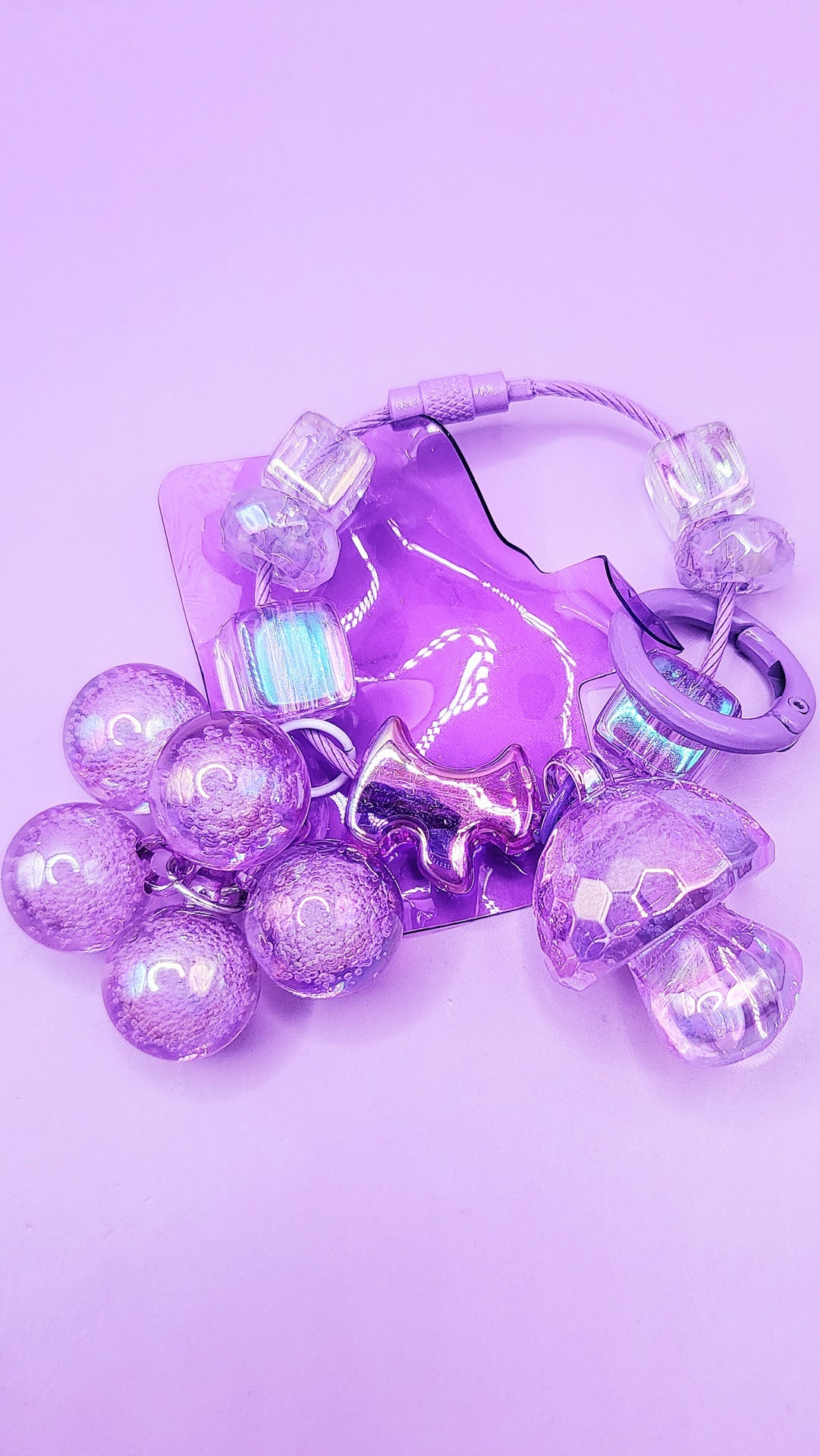 Elephant with Enchanted Toadstool Bubble Keyring, Phone Charm & Bag Accessory