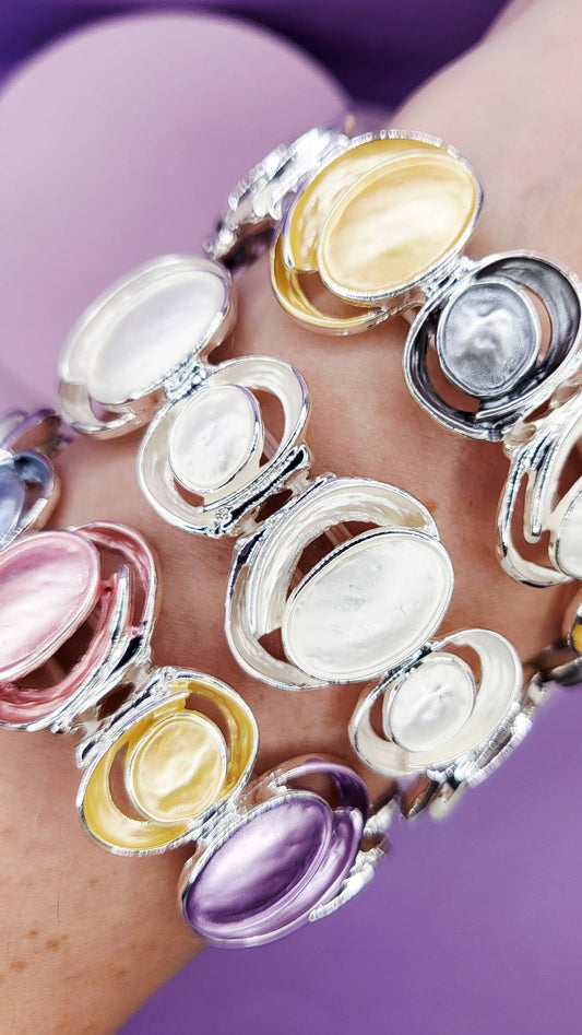 Abstract Oval Bracelet