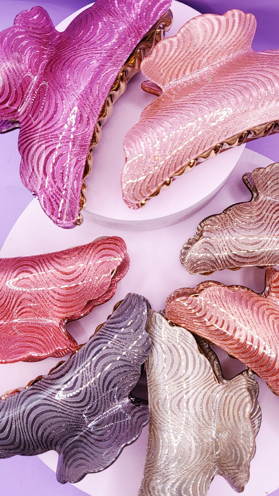 Shiny Sparkly Hair Clamps Pack of 12