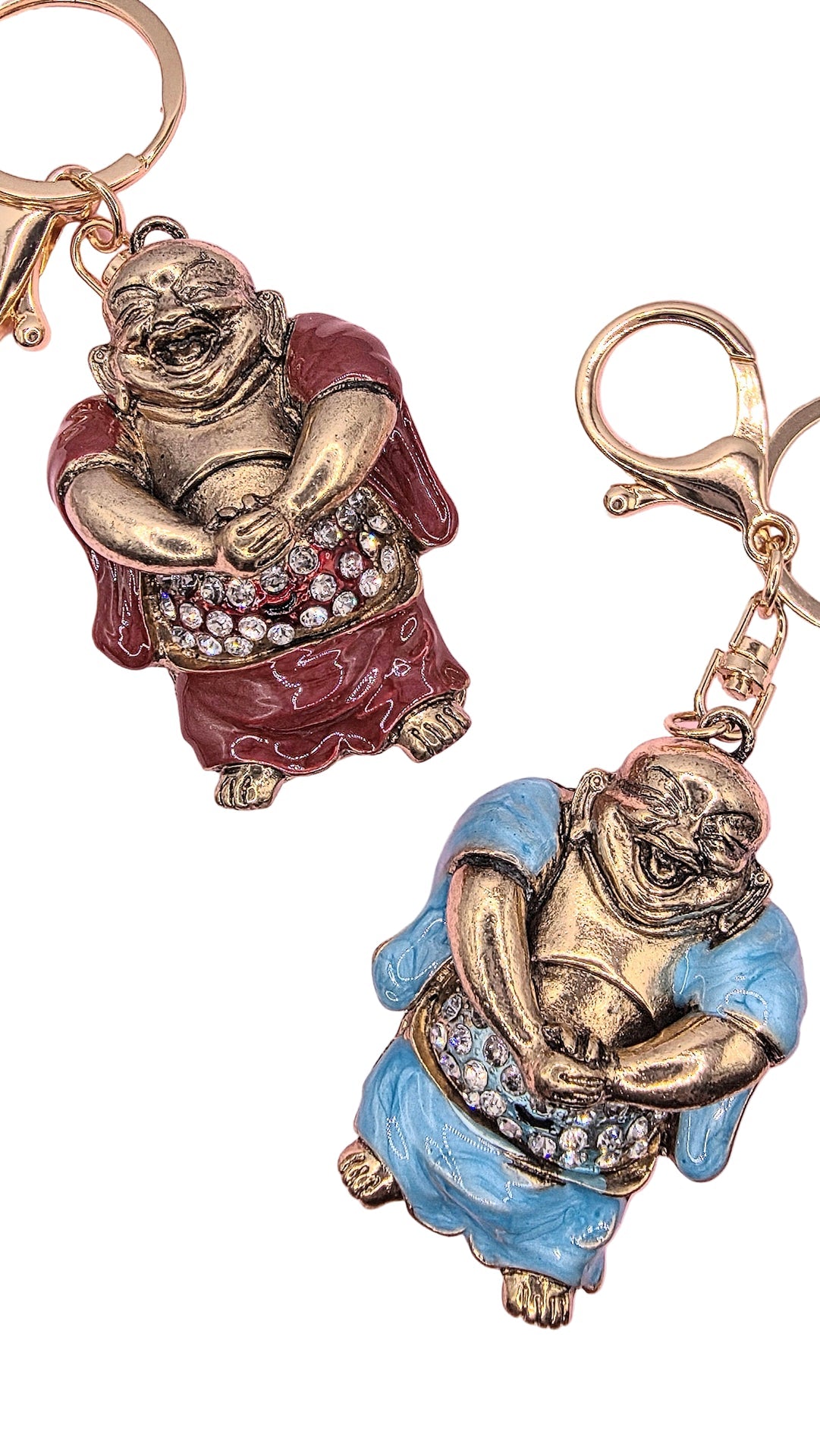 Happy Buddha Crystal Key Ring & Bag Charm